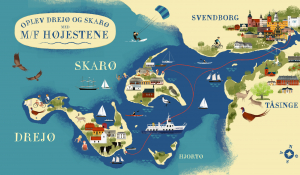 Ø-kort for færgen Højestene